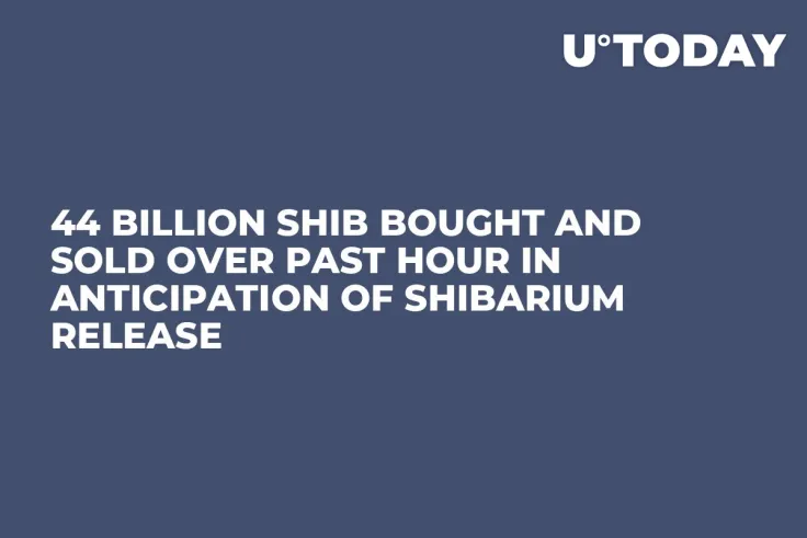 44 Billion SHIB Bought and Sold Over Past Hour in Anticipation of Shibarium Release