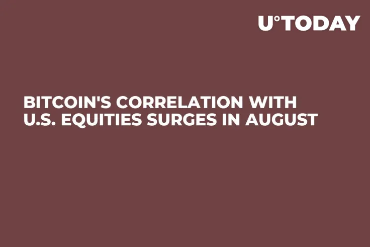 Bitcoin's Correlation with U.S. Equities Surges in August