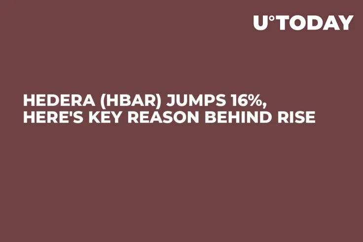 Hedera (HBAR) Jumps 16%, Here's Key Reason Behind Rise