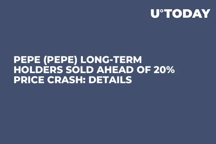 Pepe (PEPE) Long-Term Holders Sold Ahead of 20% Price Crash: Details