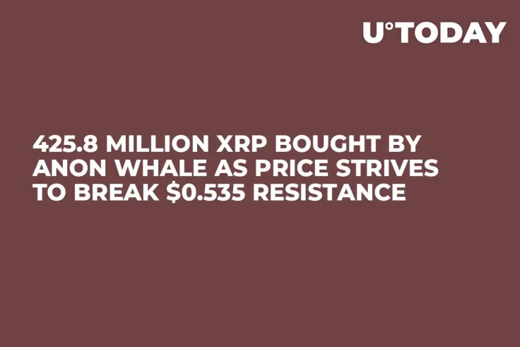 425.8 Million XRP Bought by Anon Whale as Price Strives to Break $0.535 Resistance