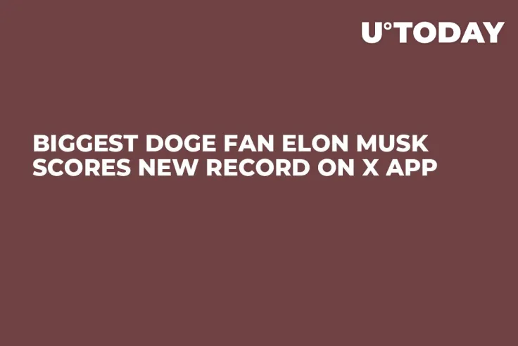 Biggest DOGE Fan Elon Musk Scores New Record on X App