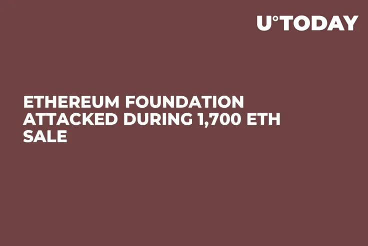 Ethereum Foundation Attacked During 1,700 ETH Sale