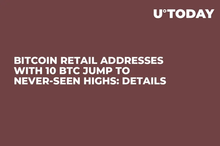 Bitcoin Retail Addresses With 10 BTC Jump to Never-Seen Highs: Details