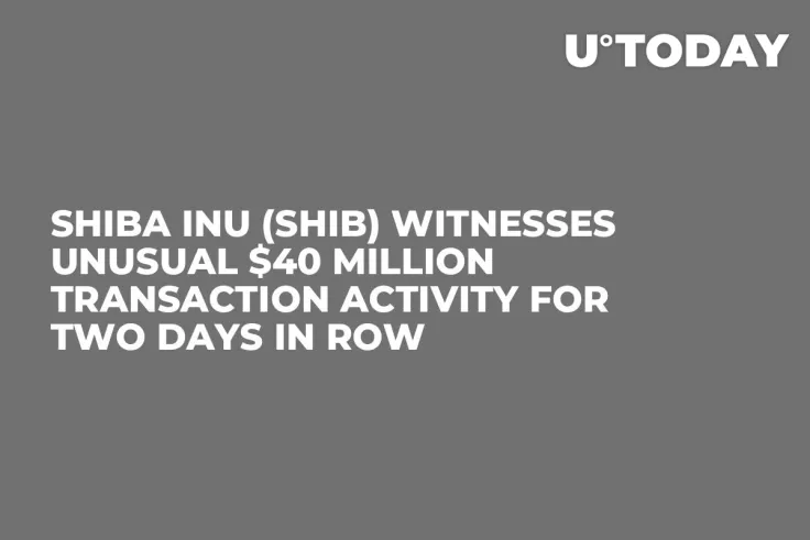 Shiba Inu (SHIB) Witnesses Unusual $40 Million Transaction Activity for Two Days in Row