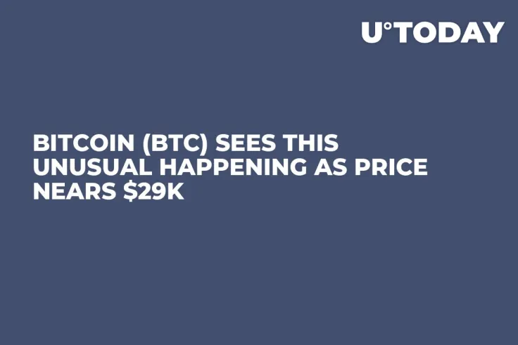 Bitcoin (BTC) Sees This Unusual Happening as Price Nears $29K