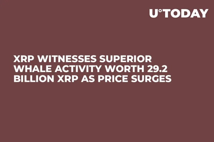 XRP Witnesses Superior Whale Activity Worth 29.2 Billion XRP as Price Surges