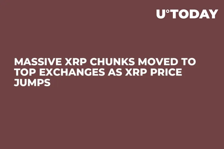 Massive XRP Chunks Moved to Top Exchanges as XRP Price Jumps