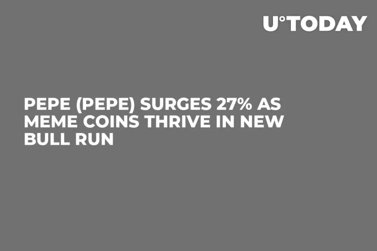Pepe (PEPE) Surges 27% as Meme Coins Thrive in New Bull Run