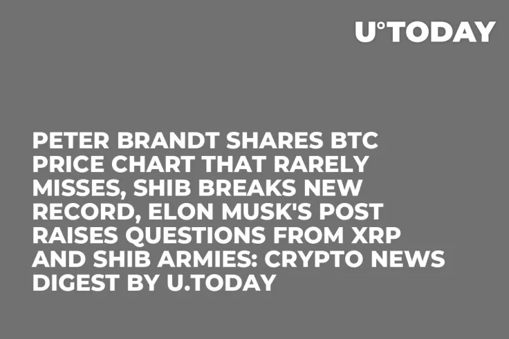 Peter Brandt Shares BTC Price Chart That Rarely Misses, SHIB Breaks New Record, Elon Musk's Post Raises Questions from XRP and SHIB Armies: Crypto News Digest by U.Today