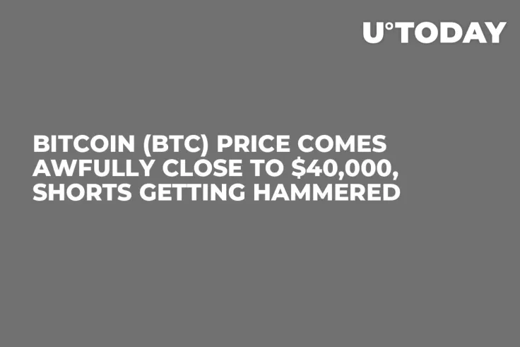 Bitcoin (BTC) Price Comes Awfully Close to $40,000, Shorts Getting Hammered
