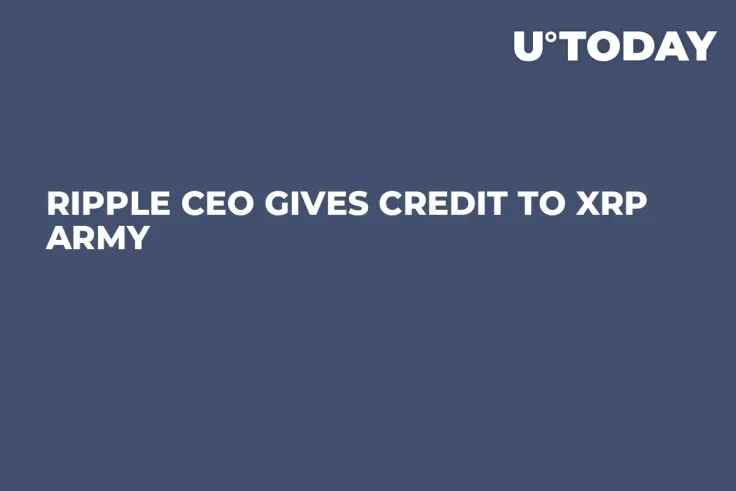 Ripple CEO Gives Credit to XRP Army