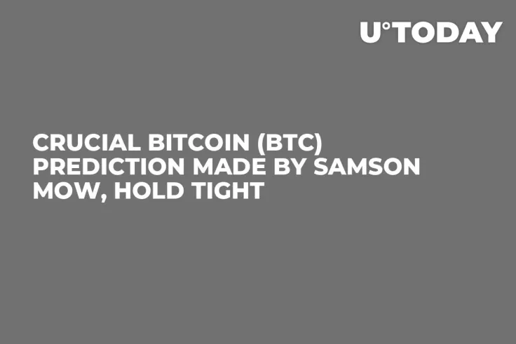 Crucial Bitcoin (BTC) Prediction Made by Samson Mow, Hold Tight
