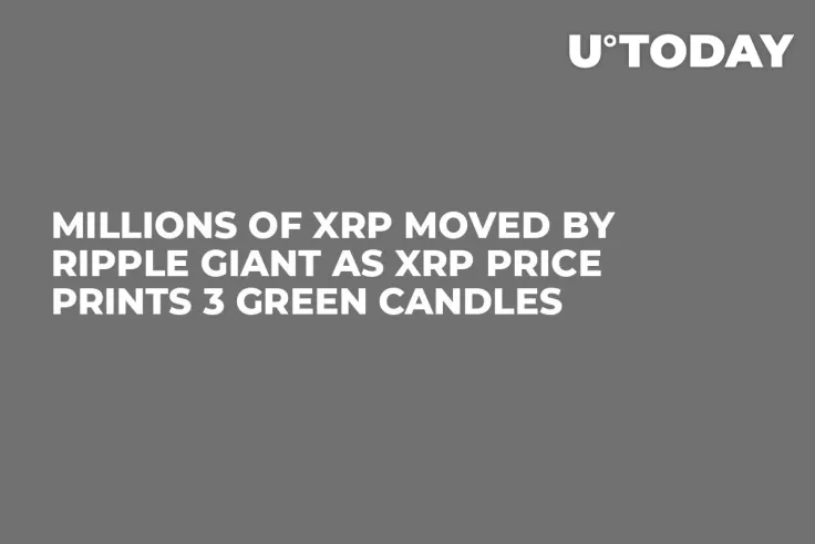 Millions of XRP Moved by Ripple Giant as XRP Price Prints 3 Green Candles