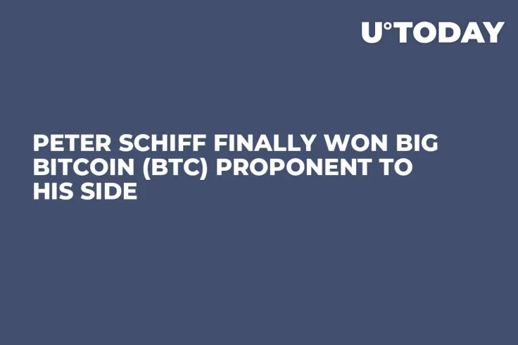 Peter Schiff Finally Won Big Bitcoin (BTC) Proponent to His Side