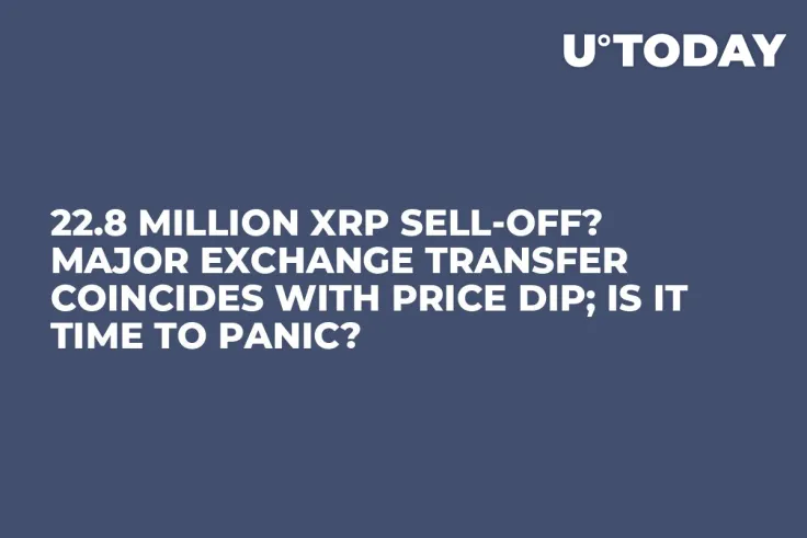 22.8 Million XRP Sell-Off? Major Exchange Transfer Coincides With Price Dip; Is It Time to Panic?