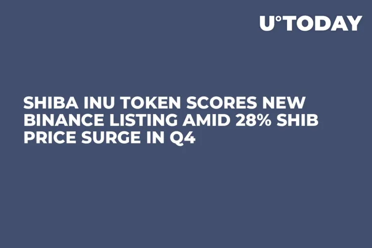Shiba Inu Token Scores New Binance Listing Amid 28% SHIB Price Surge in Q4