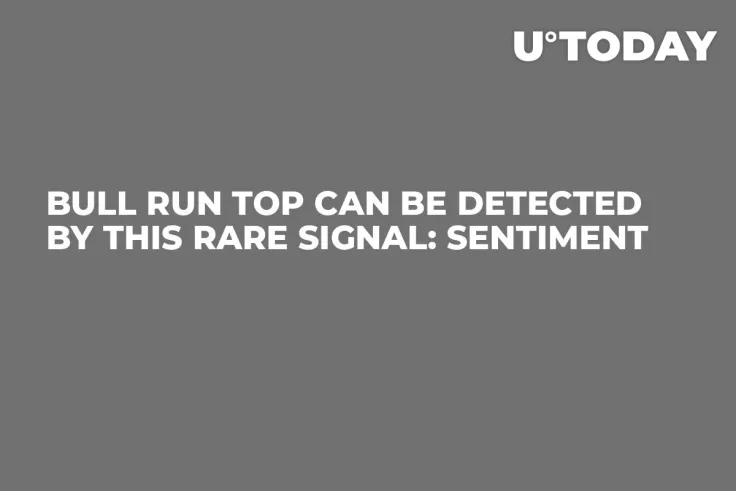 Bull Run Top Can Be Detected By This Rare Signal: Sentiment