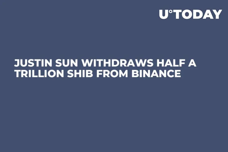 Justin Sun Withdraws Half a Trillion SHIB from Binance