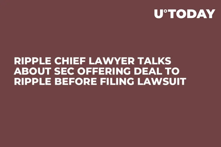 Ripple Chief Lawyer Talks About SEC Offering Deal to Ripple Before Filing Lawsuit