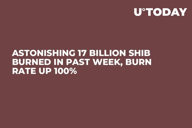 Astonishing 17 Billion SHIB Burned in Past Week, Burn Rate up 100%