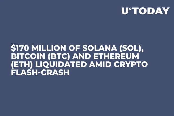 $170 Million of Solana (SOL), Bitcoin (BTC) and Ethereum (ETH) Liquidated Amid Crypto Flash-Crash