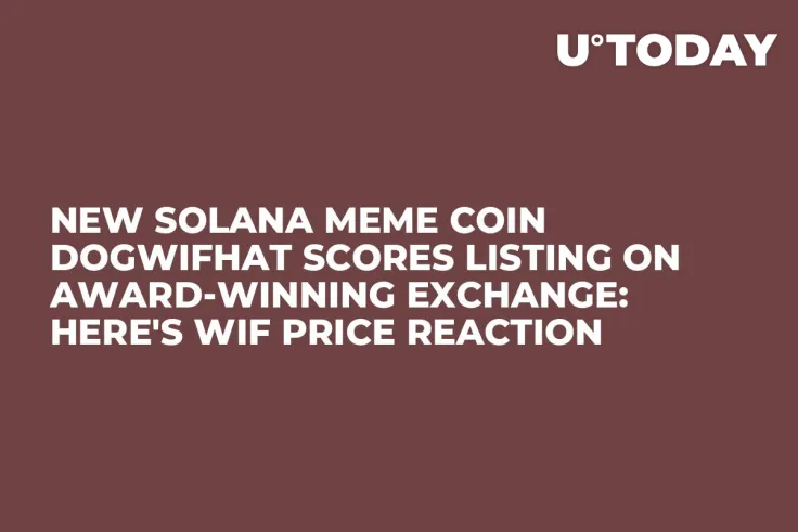 New Solana Meme Coin Dogwifhat Scores Listing on Award-Winning Exchange: Here's WIF Price Reaction