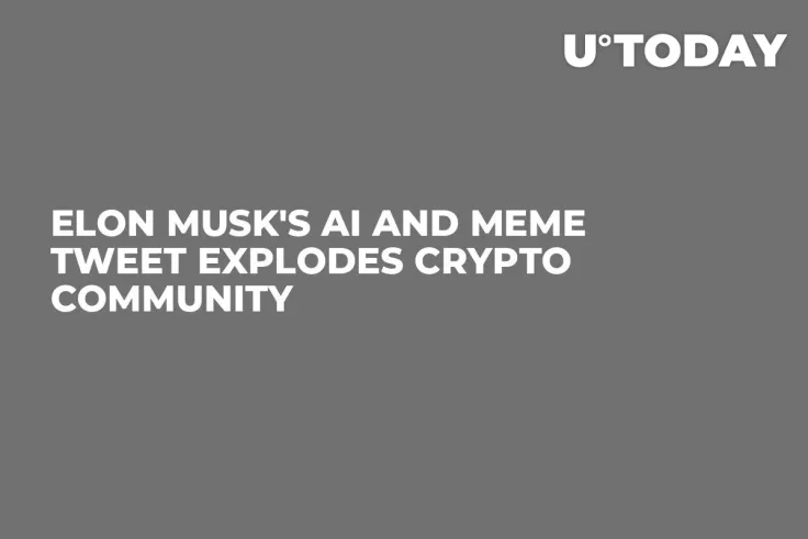 Elon Musk's AI and Meme Tweet Explodes Crypto Community