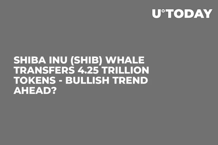 Shiba Inu (SHIB) Whale Transfers 4.25 Trillion Tokens - Bullish Trend Ahead?