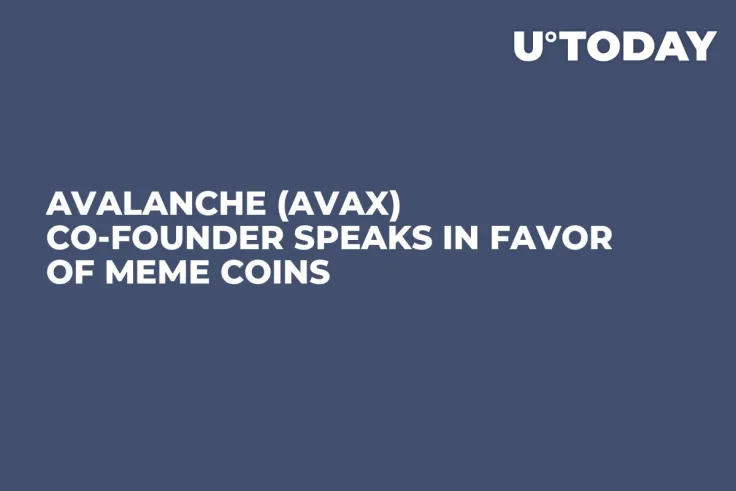 Avalanche (AVAX) Co-Founder Speaks in Favor of Meme Coins