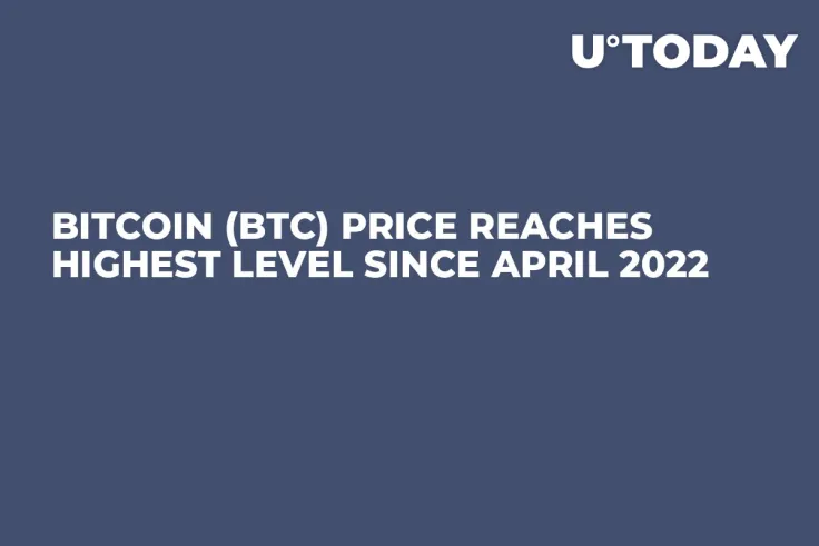 Bitcoin (BTC) Price Reaches Highest Level Since April 2022
