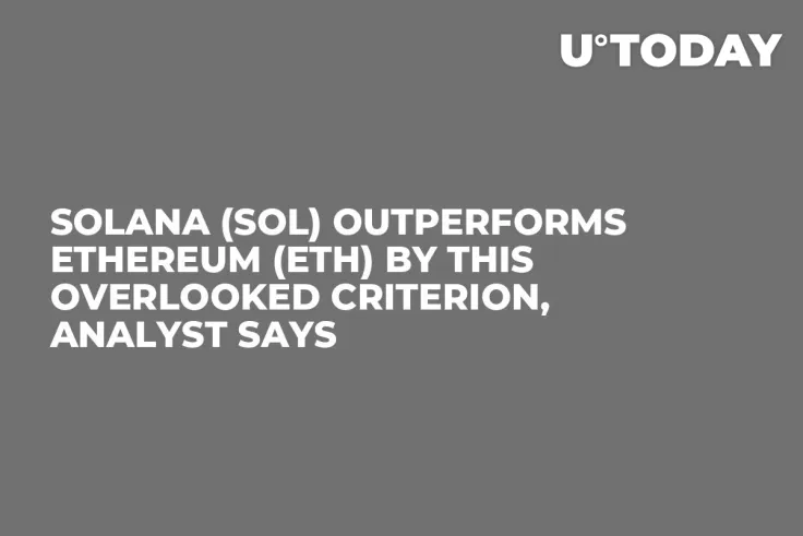 Solana (SOL) Outperforms Ethereum (ETH) by This Overlooked Criterion, Analyst Says