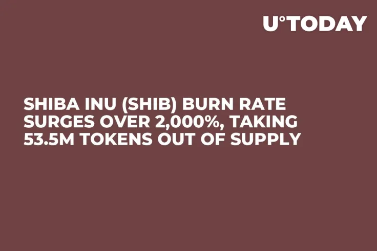 Shiba Inu (SHIB) Burn Rate Surges Over 2,000%, Taking 53.5M Tokens Out of Supply