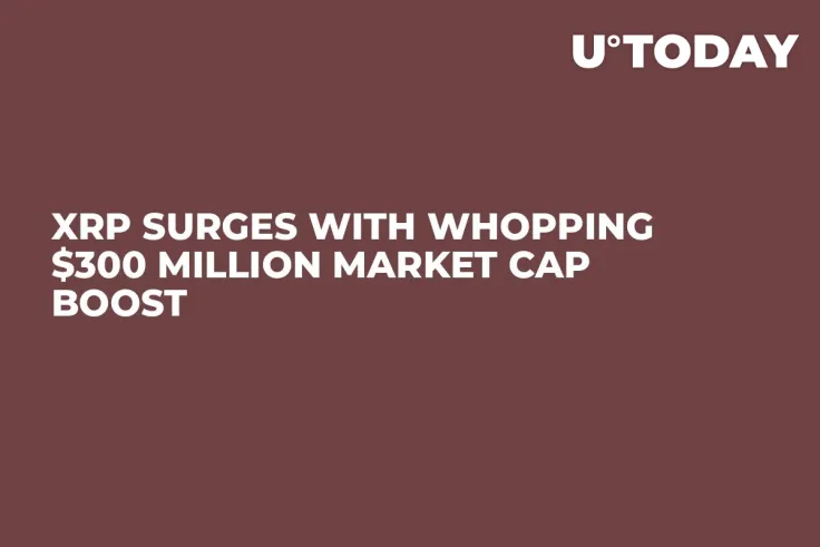 XRP Surges With Whopping $300 Million Market Cap Boost