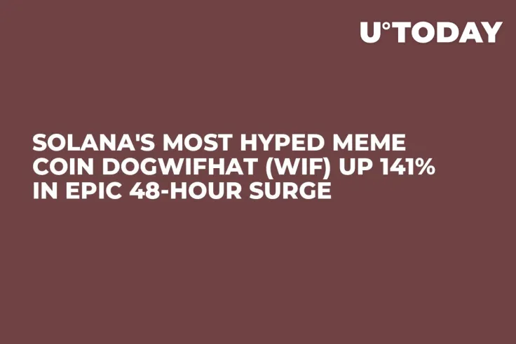 Solana's Most Hyped Meme Coin Dogwifhat (WIF) up 141% in Epic 48-Hour Surge