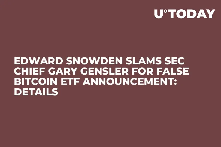 Edward Snowden Slams SEC Chief Gary Gensler for False Bitcoin ETF Announcement: Details