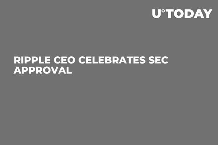 Ripple CEO Celebrates SEC Approval