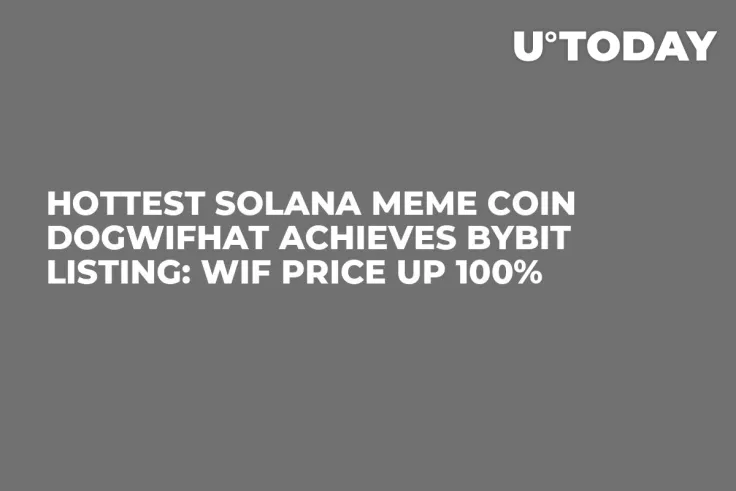 Hottest Solana Meme Coin Dogwifhat Achieves Bybit Listing: WIF Price up 100%
