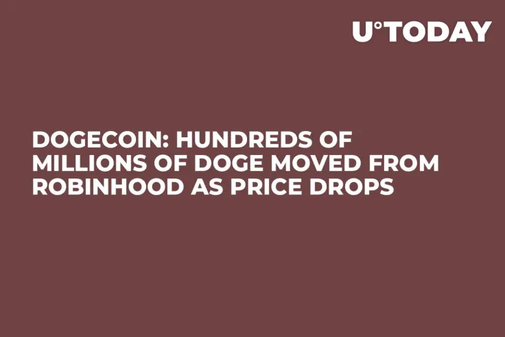 Dogecoin: Hundreds of Millions of DOGE Moved From Robinhood as Price Drops