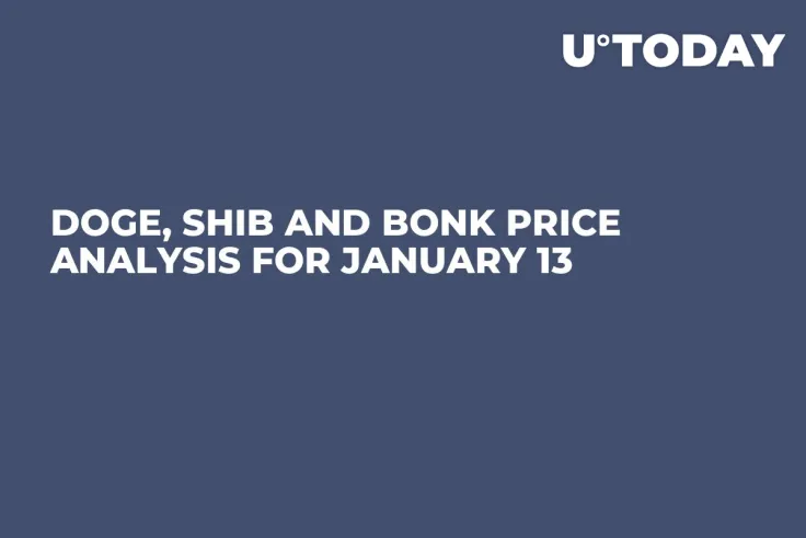 DOGE, SHIB and BONK Price Analysis for January 13