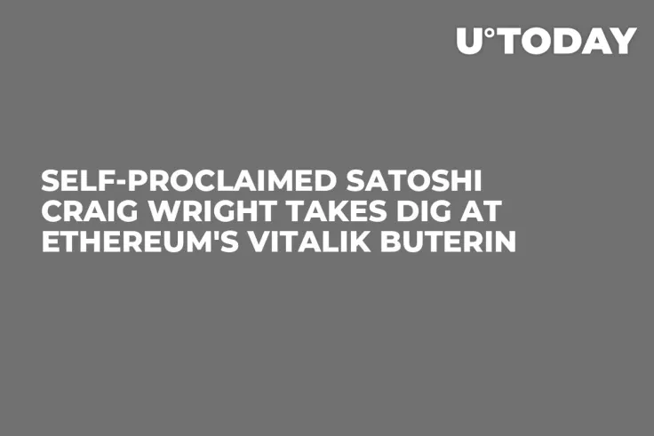 Self-Proclaimed Satoshi Craig Wright Takes Dig at Ethereum's Vitalik Buterin