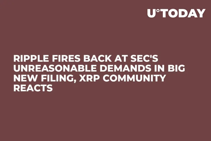Ripple Fires Back at SEC's Unreasonable Demands in Big New Filing, XRP Community Reacts