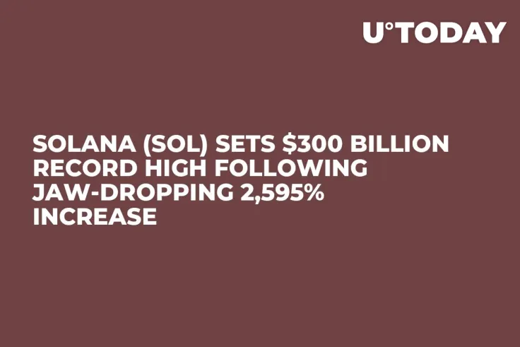 Solana (SOL) Sets $300 Billion Record High Following Jaw-Dropping 2,595% Increase