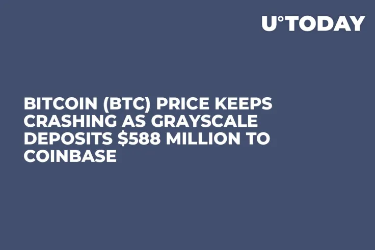 Bitcoin (BTC) Price Keeps Crashing as Grayscale Deposits $588 Million to Coinbase 