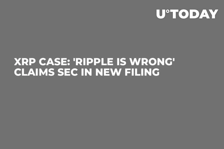 XRP Case: 'Ripple Is Wrong' Claims SEC in New Filing