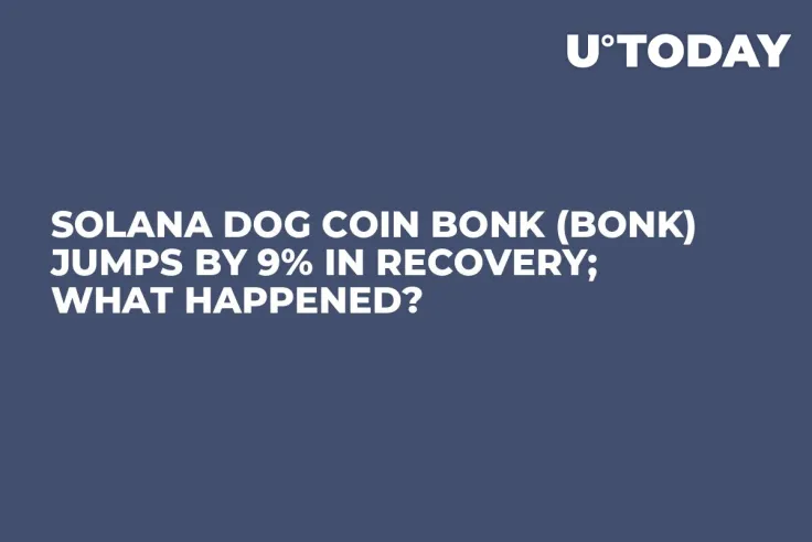Solana Dog Coin Bonk (BONK) Jumps by 9% in Recovery; What Happened?