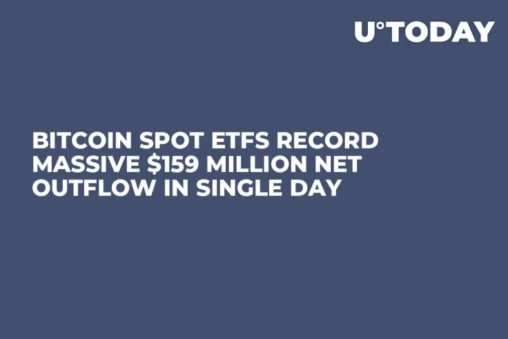 Bitcoin Spot ETFs Record Massive $159 Million Net Outflow in Single Day