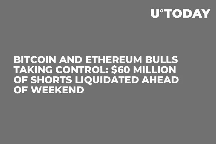 Bitcoin and Ethereum Bulls Taking Control: $60 Million of Shorts Liquidated Ahead of Weekend