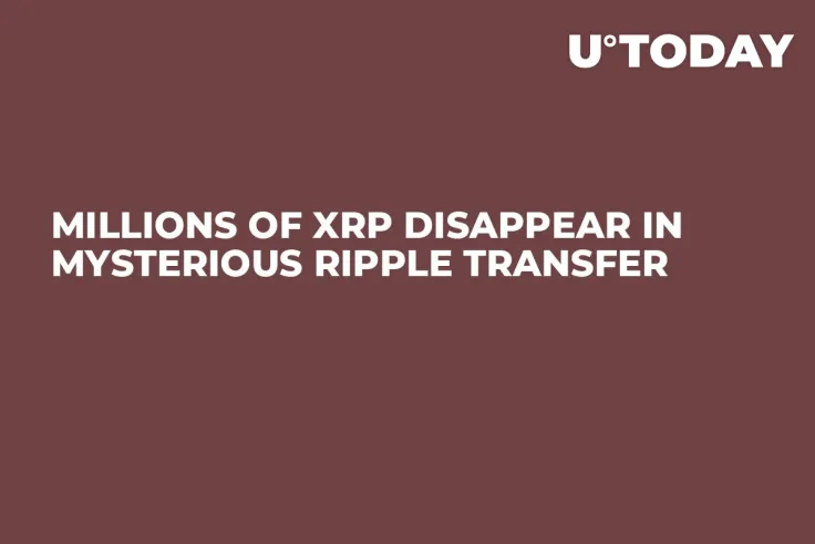 Millions of XRP Disappear in Mysterious Ripple Transfer