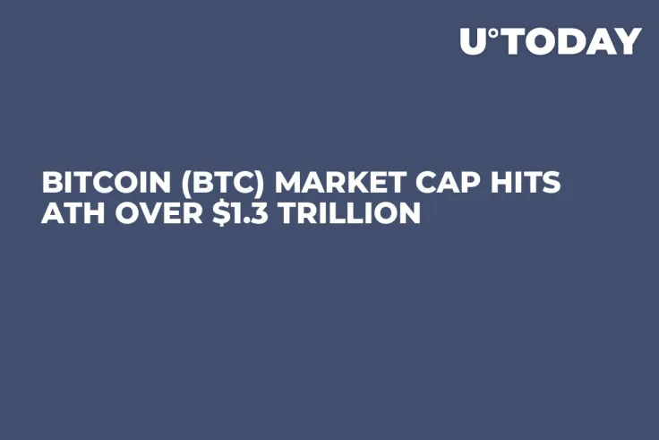 Bitcoin (BTC) Market Cap Hits ATH Over $1.3 Trillion